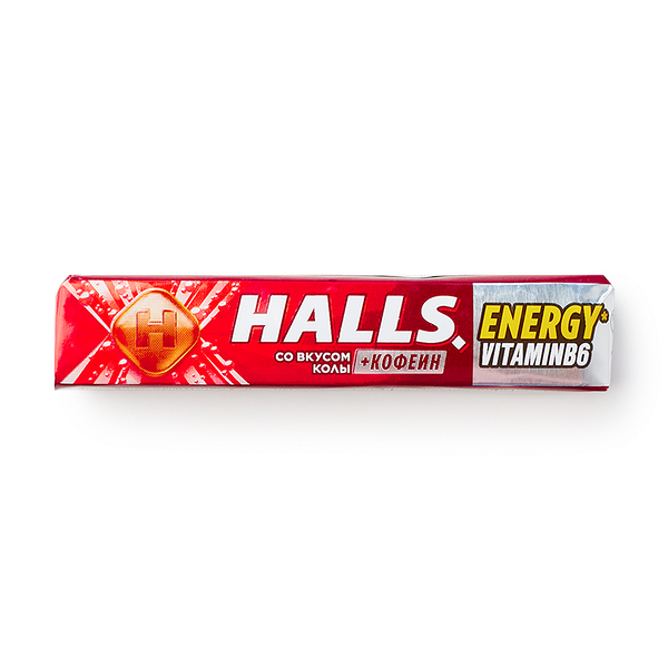 Леден­цы Halls со вкусом колы с кофеи­ном