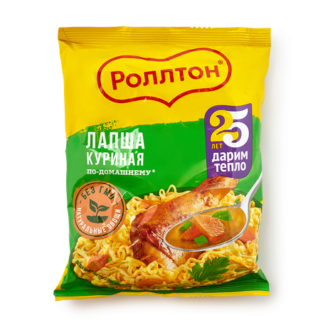 Лапша быстрого приготовления «Роллтон» По-домашнему куриная