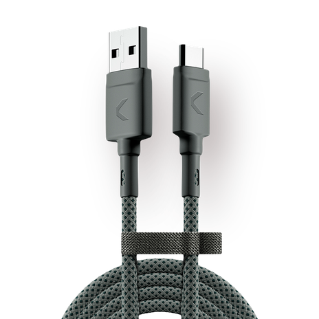 Кабель Commo Range Cable USB-А (3.0) — USB-C 2.2м, Dim Gray