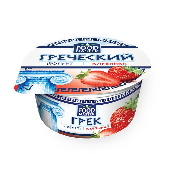 Йогурт греческий «Фудмастер», клубничный 7%