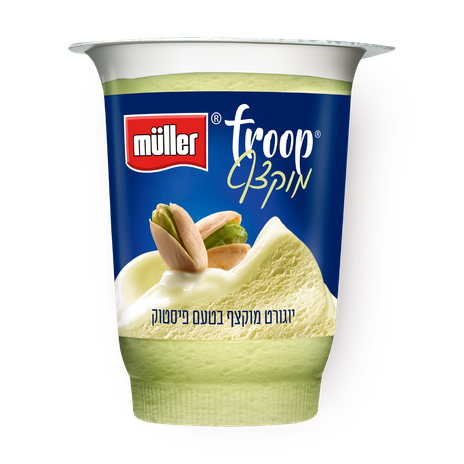 muller froop- whipped yogurt pistachio flavor