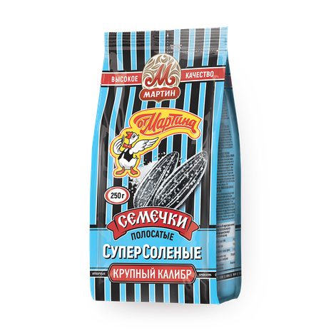 Семечки полосатые «От Мартина» суперсолёные крупный калибр