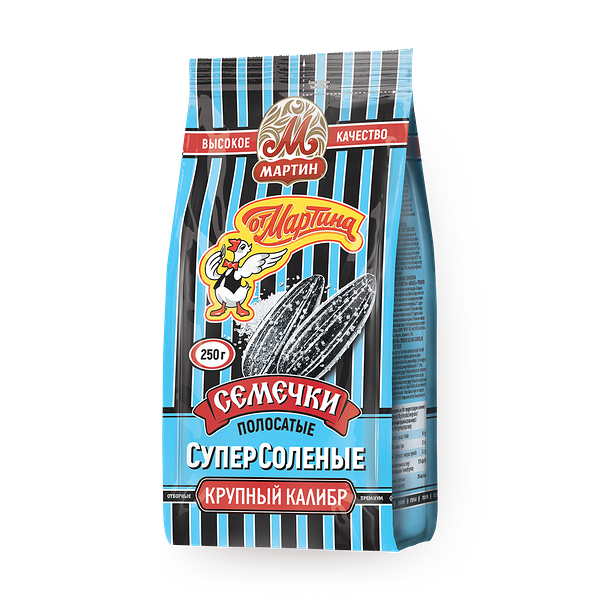Семечки полосатые «От Мартина» суперсолёные крупный калибр