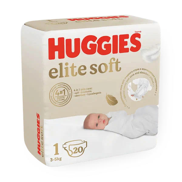 Подгузники Huggies Elite Soft 1