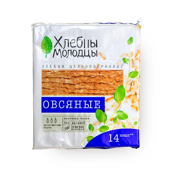 Хлебцы овсяные «Хлебцы Молодцы» с пророщенной пшеницей