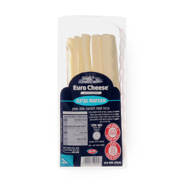 גבינה חצי קשה יורו צ'יז אצבעות 25%
