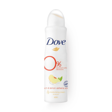 DOVE deodorant spray peach 0% aluminum