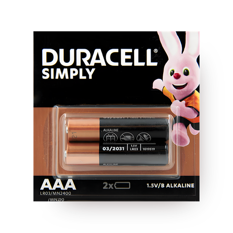 Батарейки алкалиновые Duracell Simply AAA LR03