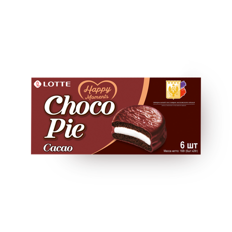 Печенье Lotte Choco Pie какао в шоколадной глазури