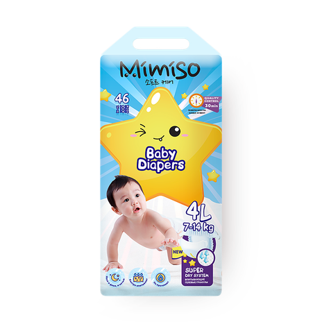Подгузники Mimiso 4/L 7-14 кг