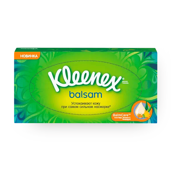 Салфетки бумажные Kleenex Balsam 3 слоя