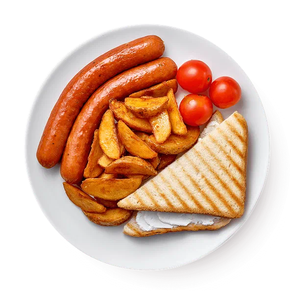 Завтрак с куриной колбаской и картофелем «Из Лавки»