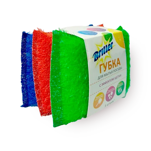 Губка для мытья посуды Briller с эффектом щётки