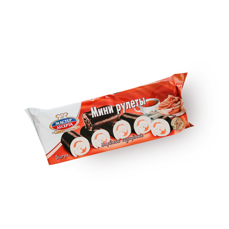 Мини-рулеты бисквитные «Мастер Десерта» с кремом варёная сгущёнка