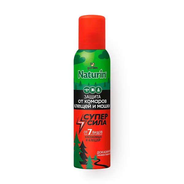 Аэрозоль от комаров, клещей и мошки Naturin Gardex Супер сила