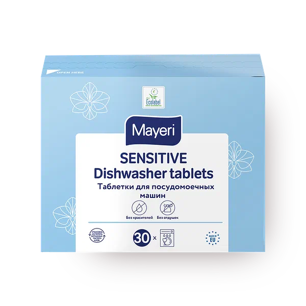Таблетки для посудомоечных машин Mayeri Sensitive
