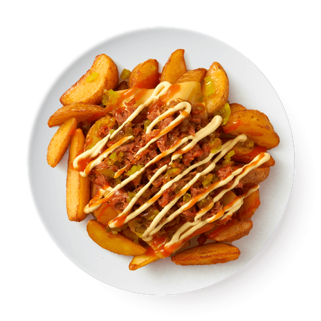 Картофель с рваной ветчиной из говяжьей грудинки «Из Лавки»