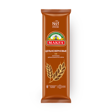 Макароны цельнозерновые Спагетти Makfa
