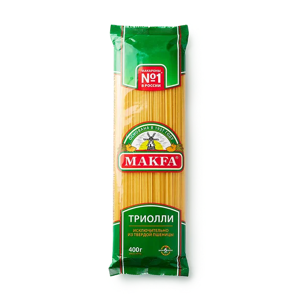 Макароны Вермишель Триолли длинная Оригинальная Makfa