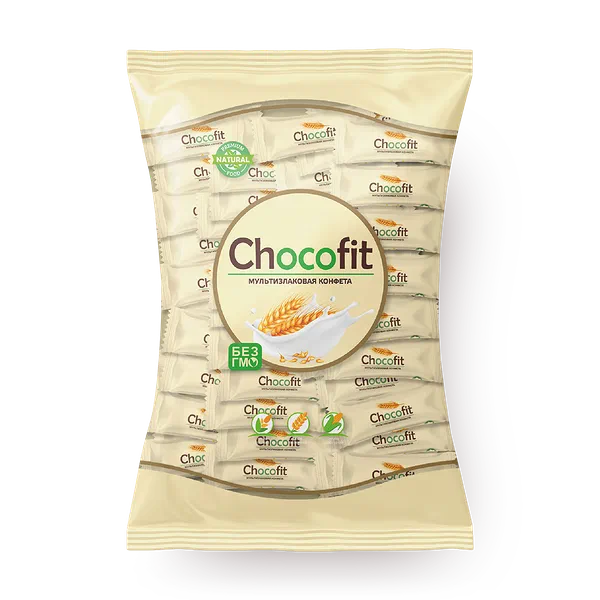 Конфеты мультизлаковые Chocofit с белой глазурью