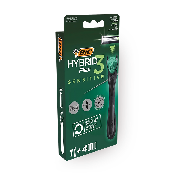 Станок бритвенный Bic Flex 3 Hibrid Sensitive + 4 кассеты