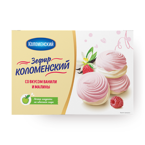 Зефир «ТМ Коломенский» со вкусом ванили и малины