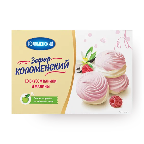 Зефир «ТМ Коломенский» со вкусом ванили и малины