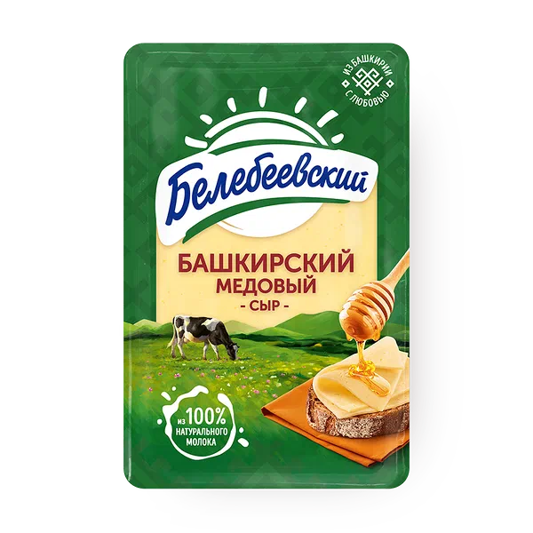 Сыр Башкирский «Белебеевский» медовый 50% нарезка