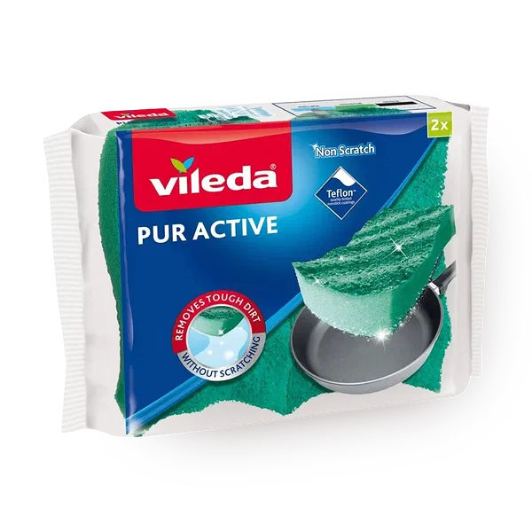 Губки кухонные для посуды Vileda Pur Active