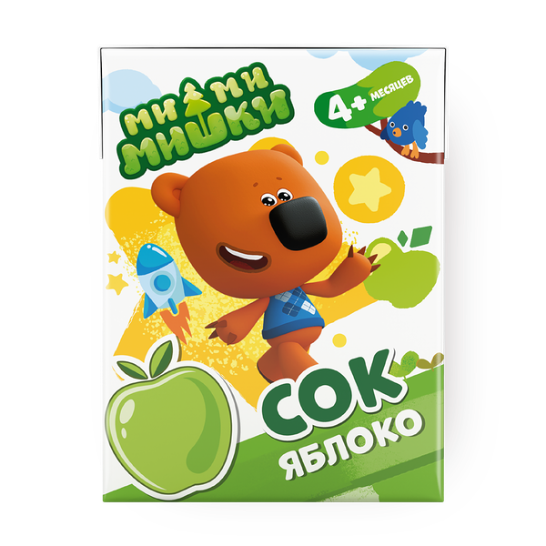 Сок «Ми-ми-мишки» яблоко осветлённый с 4 месяцев