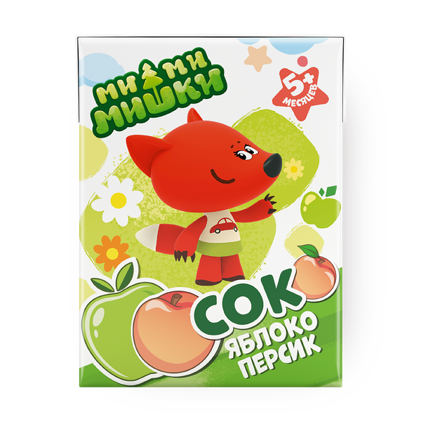 Сок «Ми-ми-мишки» яблоко-персик с 5 месяцев
