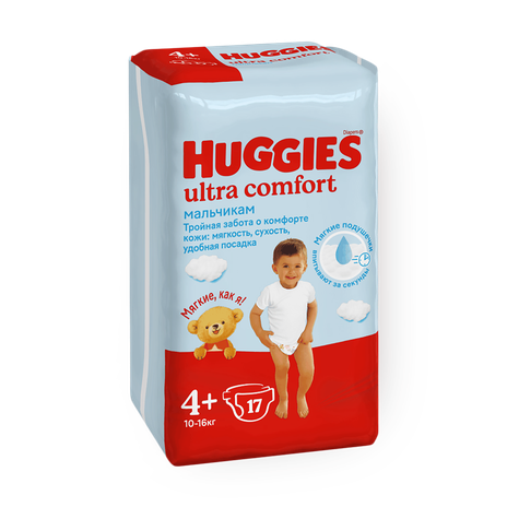 Подгузники Huggies Ultra Comfort 4+ 10-16 кг