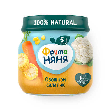 Пюре «ФрутоНяня» овощной салатик с 5 месяцев