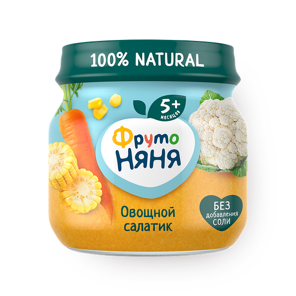 Пюре «ФрутоНяня» овощной салатик с 5 месяцев