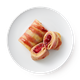Блинчики с малиной и клубникой