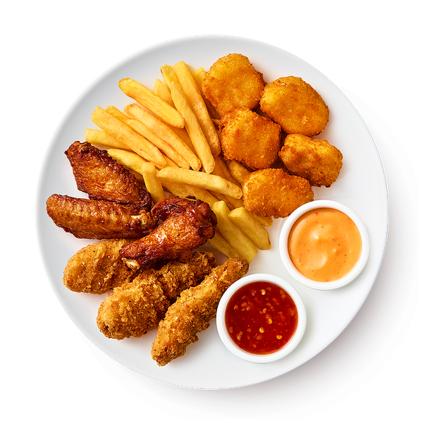 Сет с острыми крыльями и картошкой фри «Из Лавки»