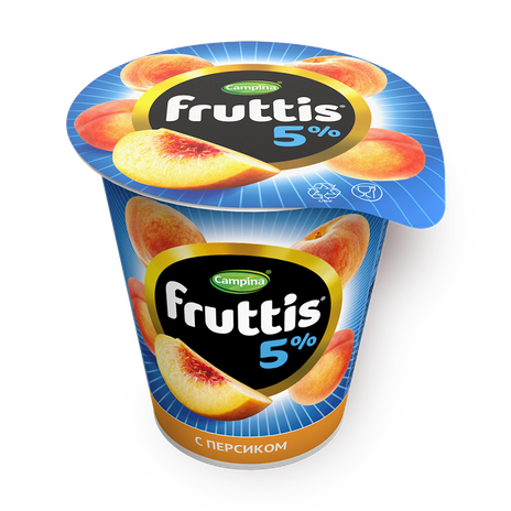 Йогурт Fruttis с персиком 5%