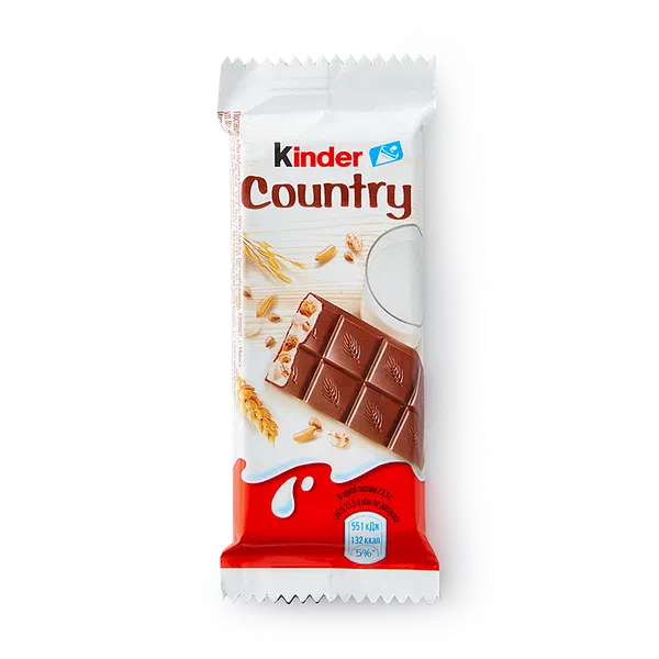 Шоколад Kinder Country с молочно-злаковой начинкой