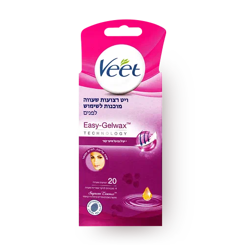 Veet Hair Removal Wax Strips Facial Hair 12 pc. — buy in Ramat Gan with  delivery from Yango Deli
