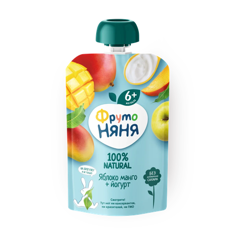 Пюре «ФрутоНяня» яблоко-манго с йогуртом