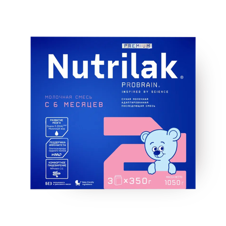 Смесь молочная сухая Premium Nutrilak 2 с 6 месяцев