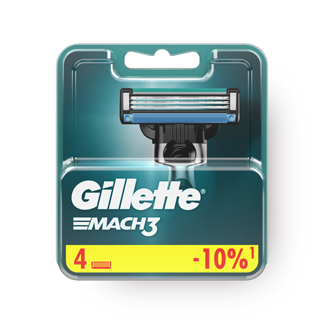 Кассеты для станка Gillette Mach-3, 4 шт. — купить с доставкой из ...