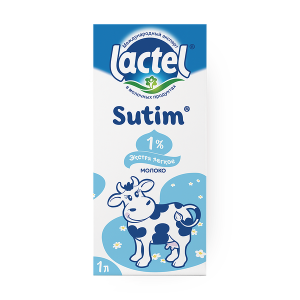 Молоко ультрапастерилизованное 1% Lactel Sutim