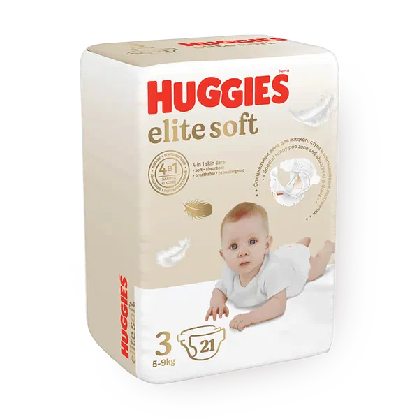 Подгузники Huggies Elite Soft 3