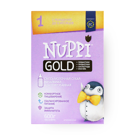 Смесь детская молочная Nuppi Gold 1 с рождения до 6 месяцев
