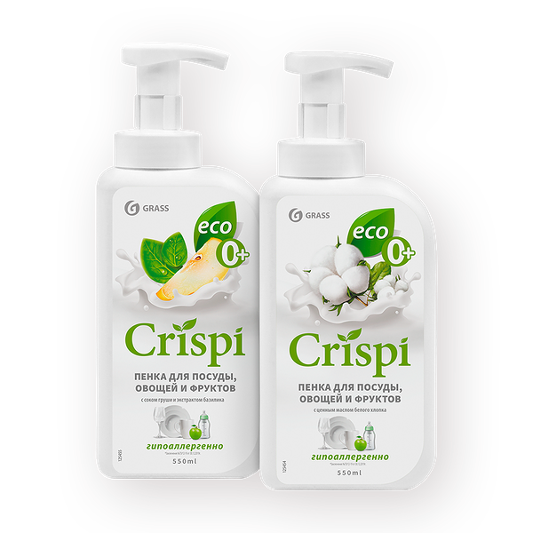 Пенка для посуды, овощей и фруктов Grass Crispi хлопок-груша