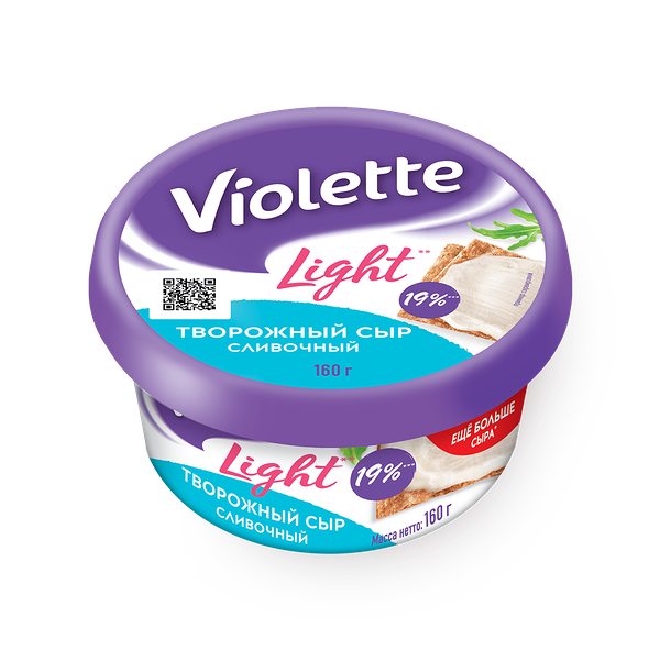 Сыр творожный Лайт Violette сливочный 60%
