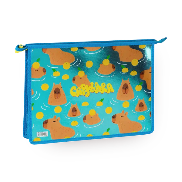 Папка для тетрадей ArtSpace Capybara А4 1 отделение на молнии