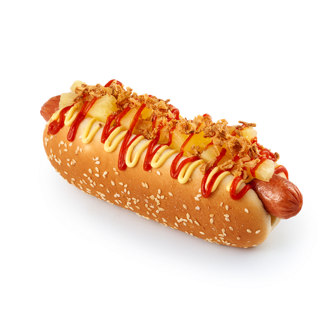 Хот-дог датский острый с говяжьей колбаской