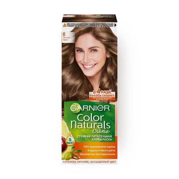 Крем-краска для волос Garnier Color Naturals оттенок 6 Лесной орех